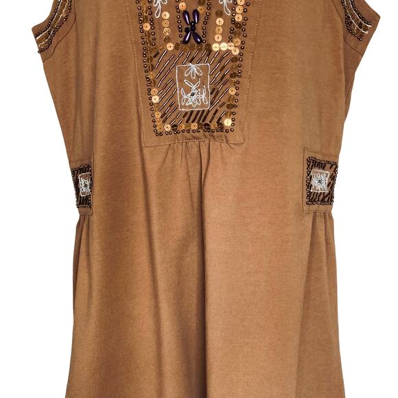NWT Boston Proper Sleeveless Sequin Embellished Split V-Neck Shift Dress Small - Picture 4 of 16